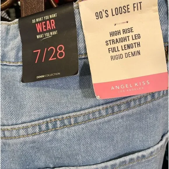 90s Loose Fit High Rise Straight Leg Jeans - Picture 6 of 8